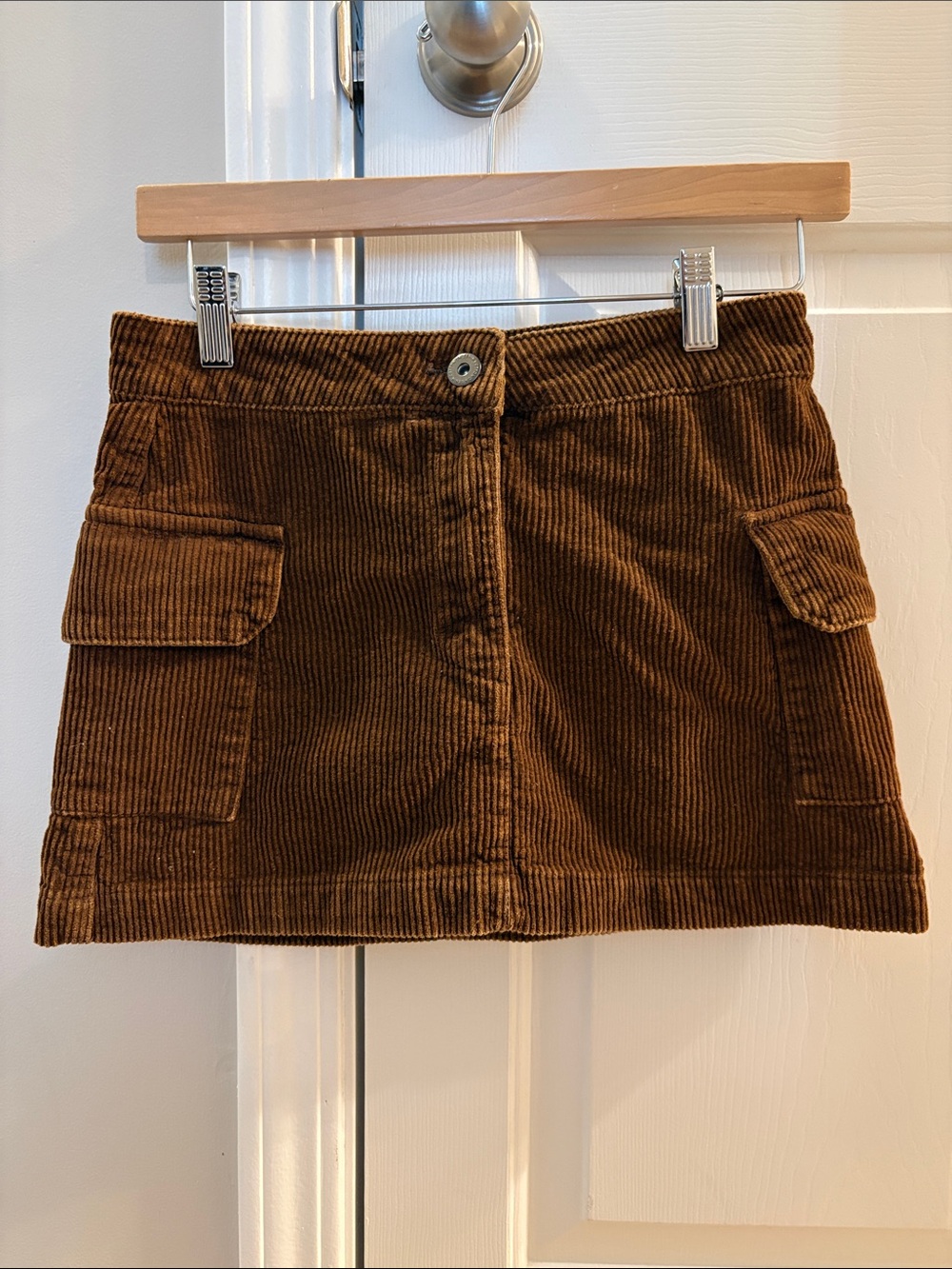 Cotton On Corduroy Pocket Mini Skirt — Brown